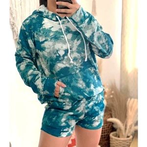 Tie Dye Hoodie and Shorts Set (brand new)